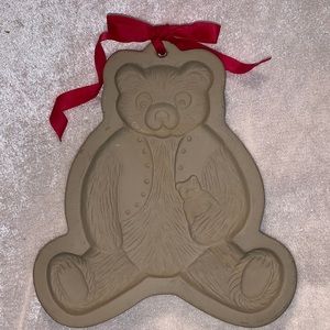 Vintage Brown bag cookie art teddy bear cookie mold